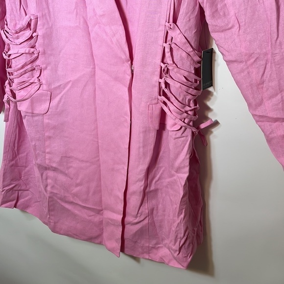 Eloquii Blazer pink 20 Dress with Lace up Detail - Picture 9 of 12